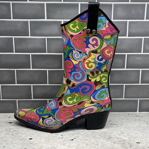 Smoky Mountain Vibrant Colored Rubber Pullon Cowboy Boots - Picture 7 of 11